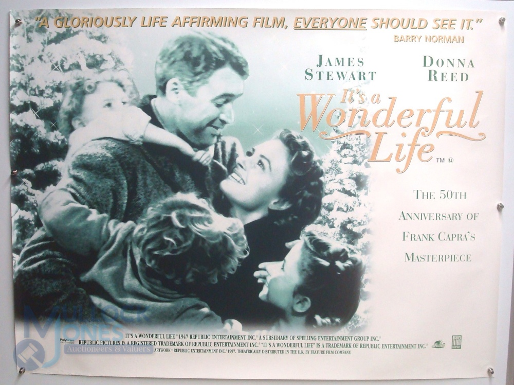 Original Movie/Film Poster - 1996 It’s a Wonderful Life 50th Anniversary - 40x30" approx. kept