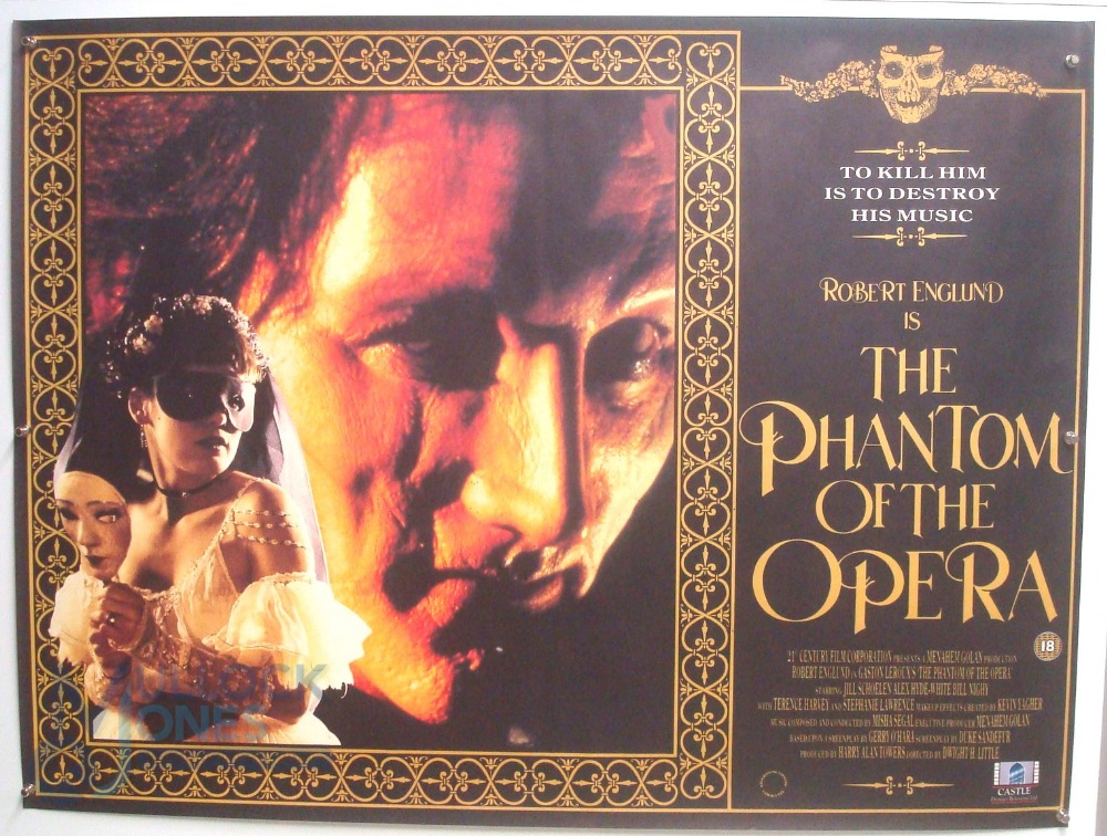 Original Movie/Film Poster - 1989 Phantom of the Opera - 40x30" approx. kept rolled, creases