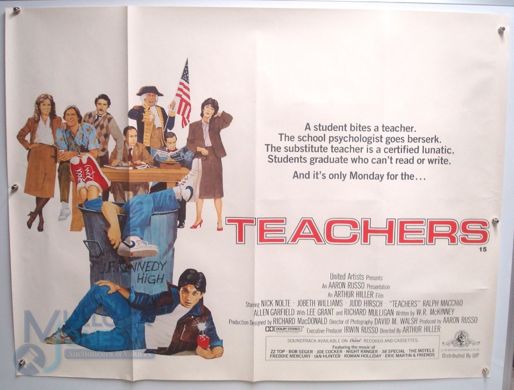 Original Movie/Film Poster - 1984 Teachers - 40x30" approx. kept rolled, creases apparent,