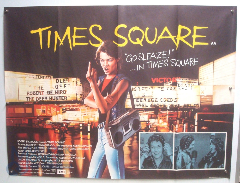 Original Movie/Film Poster - 1980 Times Square - 40x30" approx. kept rolled, creases apparent, 3