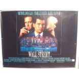 Original Movie/Film Poster - 1987 Wall Street - 40x30" approx. kept rolled, creases apparent, Ex