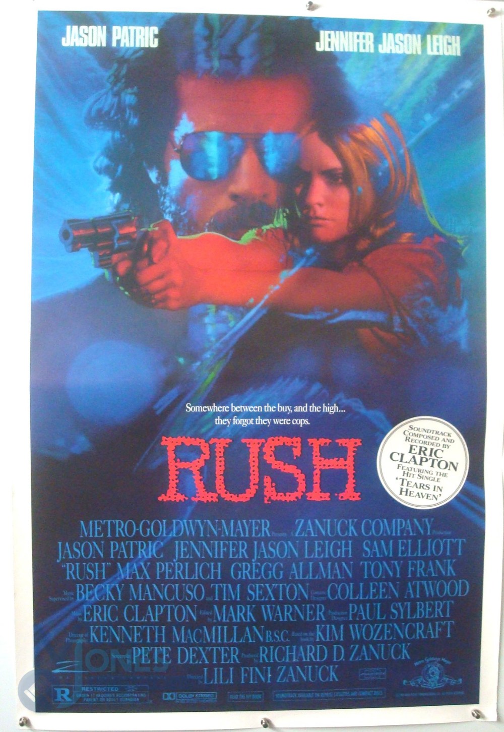 4 Original Movie/Film Posters - Rush, Under Siege 2, Lassie, Lethal Weapon 3 - 40x30" approx. kept