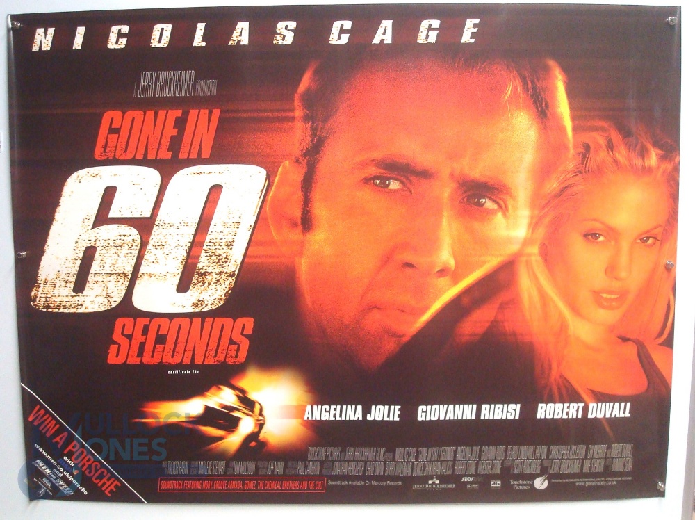 Original Movie/Film Poster - 2000 Gone in 60 Seconds - 40x30" approx. kept rolled, creases apparent,