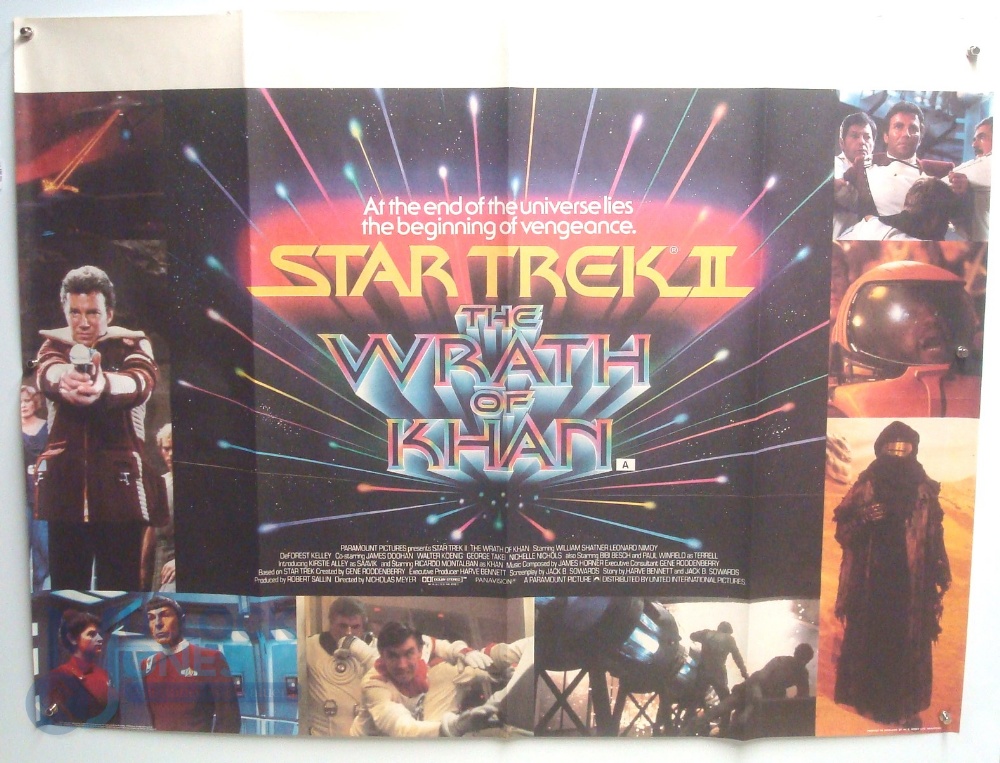 Original Movie/Film Poster - 1982 Star Trek The Wrath of Khan - 40x30" approx. kept rolled,