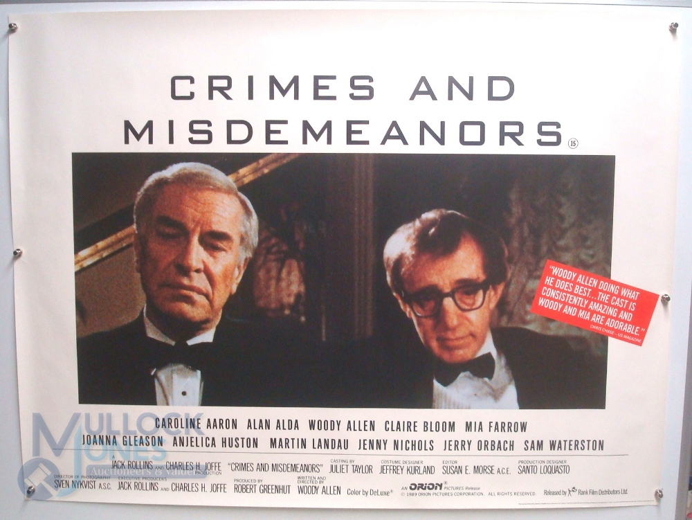 4 Original Movie/Film Poster - Dick Tracey, Blaze, Stella, Crimes and Misdemeanours - 40x30" approx. - Image 4 of 4