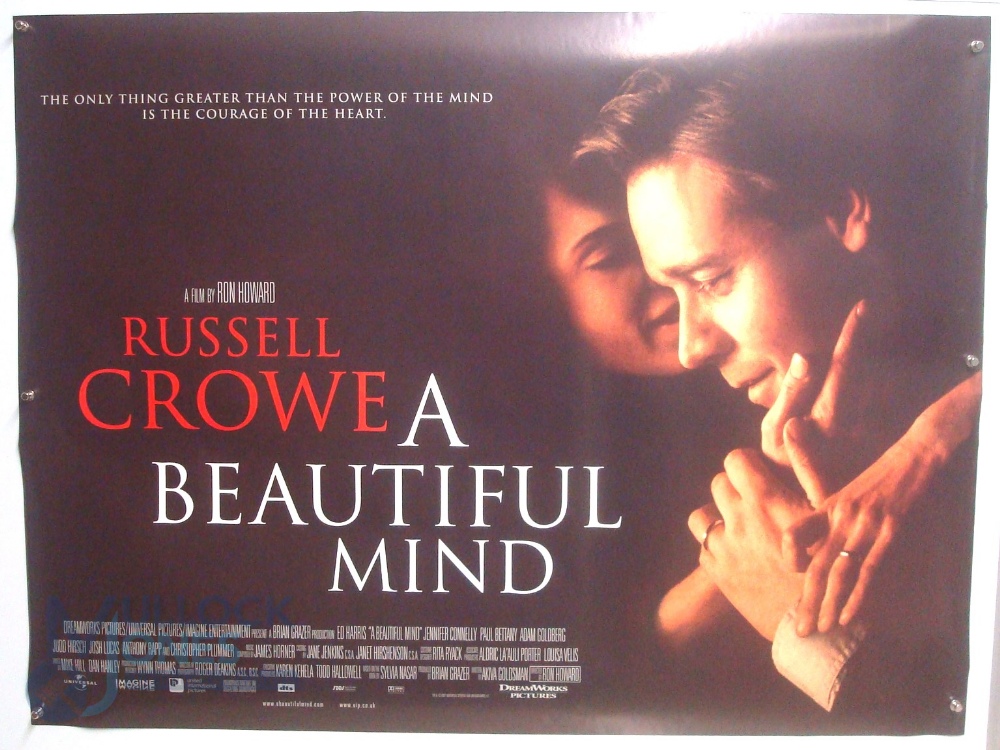 Original Movie/Film Poster - 2001 A Beautiful Mind - 40x30" approx. kept rolled, creases apparent,