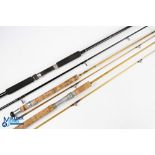 Unnamed carbon carp rod 11ft 2pc composite grips, Fuji reel seat, lined rings throughout; The