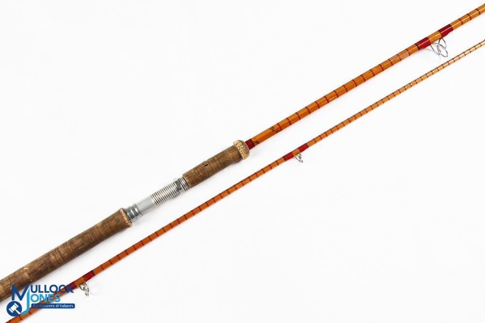 Aspindales “Alandale Deluxe” split cane spinning carp rod 10’ 6” 2pc, 29” handle with down locking