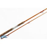 Aspindales “Alandale Deluxe” split cane spinning carp rod 10’ 6” 2pc, 29” handle with down locking