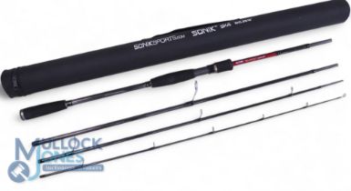 Sonik SK4 Travel Spin, 10’ 4 piece Multi Plex High Torque Graphite rod, lure weight 18-40grams,