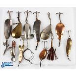 Collection of small lures, made up of: Scotts Special Mahseer. Manton Calcutta No 7 hog back.