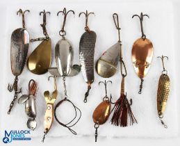 Collection of small lures, made up of: Scotts Special Mahseer. Manton Calcutta No 7 hog back.