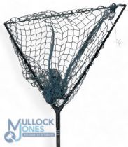 Scarce Hardy Richard Walker Fibalite landing net, 55” black hollow glass handle with Hardy logo,