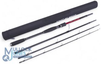 Sonik SK4 Travel Spin, 9’ 4 piece Multi Plex High Torque Graphite rod, lure weight 50-100 grams,