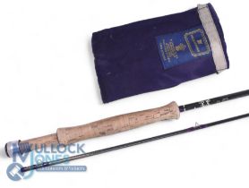 Hardy Favourite Graphite Fly rod, 9’ 2 piece, line rate #6/7, purple whipped guides, cork handle