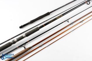 Silstar MX 3502-270, 9’ 2 piece hollow glass spinning rod with lined guides, action 40-80grams, a