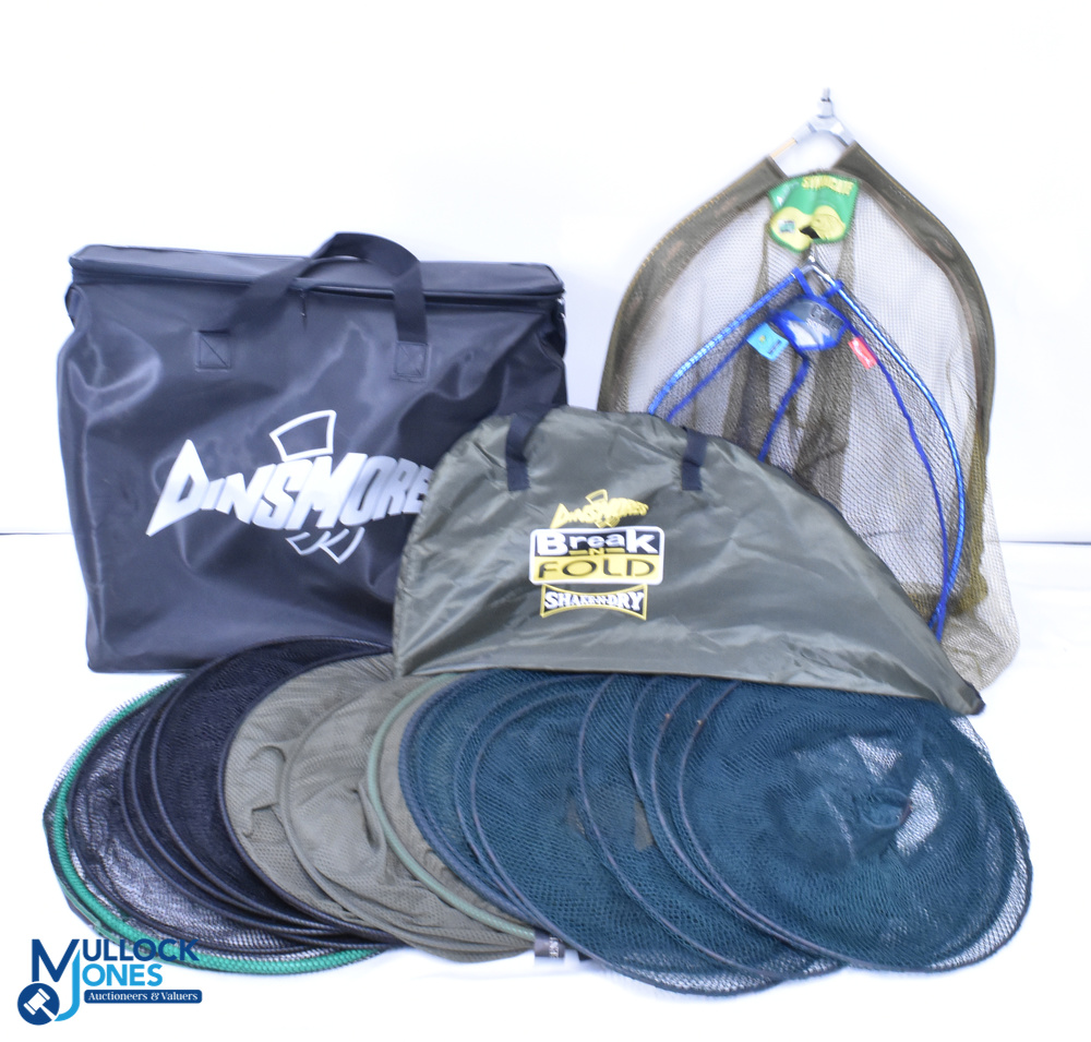 Landing Net keep Nets and Nets Parts: a Dinsmore net bag that contains break and fold net, Kennets