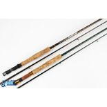 Olympic carbon trout fly rod 10ft 2pc, line 8/9#, down locking reel set, lined rings throughout,