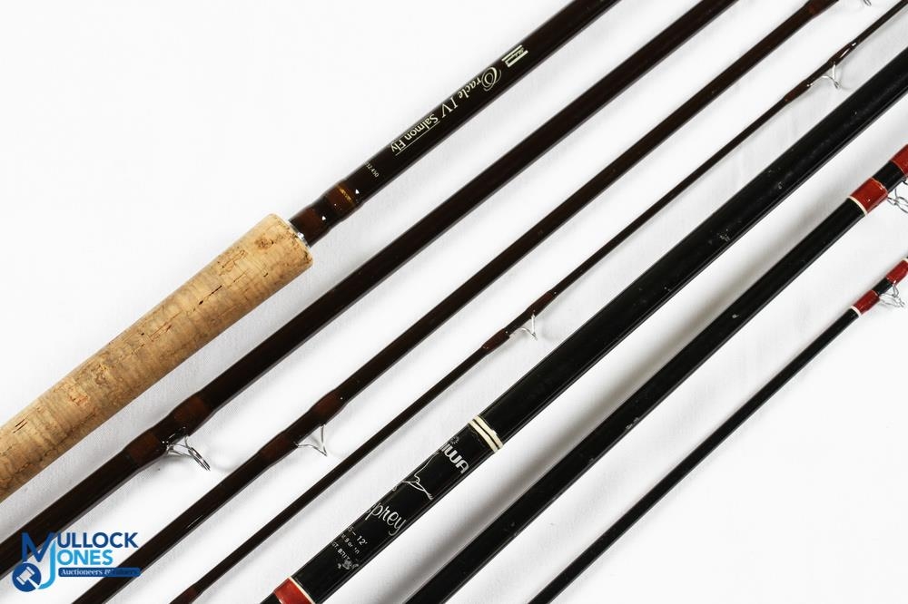 Daiwa Osprey 9245-12 carbon salmon fly rod 12’ 3pc line 9/10#, 24” handle with alloy down locking - Image 2 of 2
