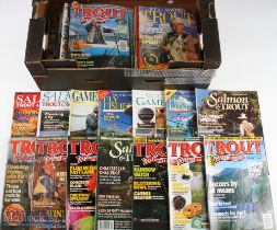 A Collection of Modern and Vintage Fishing magazines 1976-1997 Tout Fisherman, (25) Trout and Salmon