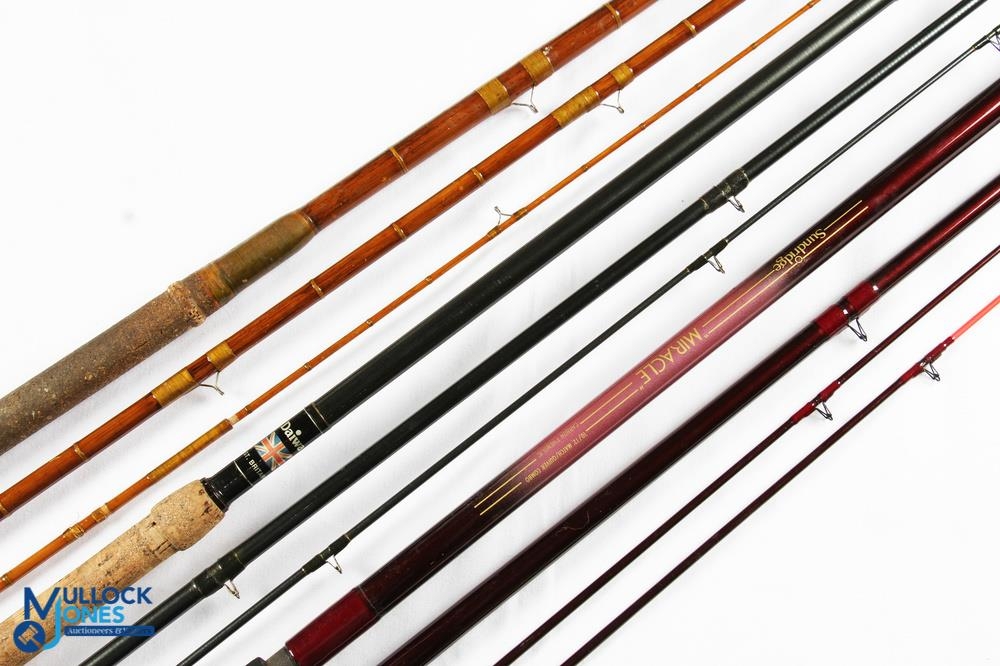 Various Fishing Rods - to incl’ Daiwa hollow glass match rod 13ft 6in 3 piece with 24” handle and - Bild 2 aus 2