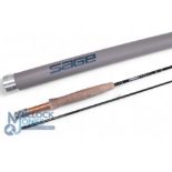 Sage XP 8’6”, Graphite 3E, 2 piece carbon trout fly rod, line rate #4, cork handle with wood
