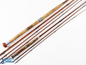 Hardy Alnwick split cane salmon fly rod - 14’ 3pc with spare tip (4” short) No C11794, 24” handle