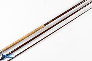 Bruce and Walker hand built in England salmon fly rod 14’ 3pc 24” handle with alloy sliding reel