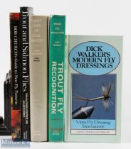 Trout and Salmon Fly Fishing Books: to include Dick Walkers Modern Fly Dressings 1980, Trout Flies