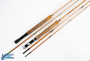 Unnamed split cane fly rod 9ft 2pc, alloy uplocking reel seat, agate lined butt/tip rings, looks