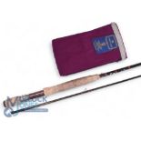 Hardy Sovereign 9’ 6”, 2 piece carbon trout fly rod, line rate #7/8, cork handle with extension,