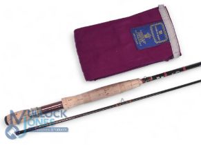 Hardy Sovereign 9’ 6”, 2 piece carbon trout fly rod, line rate #7/8, cork handle with extension,