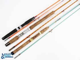 Unnamed split cane spinning rod - 8ft 2pc 2” handle, alloy uplocking reel seat, red agate butt/tip