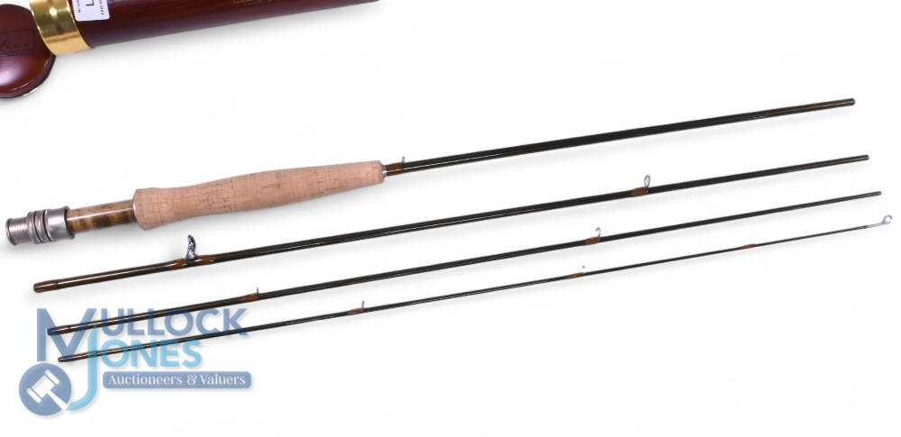 Unnamed high quality 7’6”, 4 piece graphite travel fly rod, line approximately #4/5, cork handle, - Bild 2 aus 2