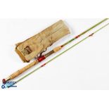 Milbro made in Scotland Sol-Glass “Spinwell” spinning rod F79S 7’ 2pc, 14” handle, alloy up