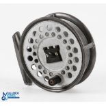 Hardy Bros “The Viscount” 130 alloy trout fly reel, 3.25” spool with 2 screw castle catch, black