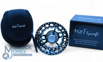 Scarce Mill Flycraft size 2, large arbor light alloy fly reel, anodized finish, carbon clutch rear