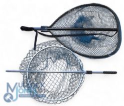 Two McLean of New Zealand bronze anodized lightweight salmon landing nets, one frame measures 22”