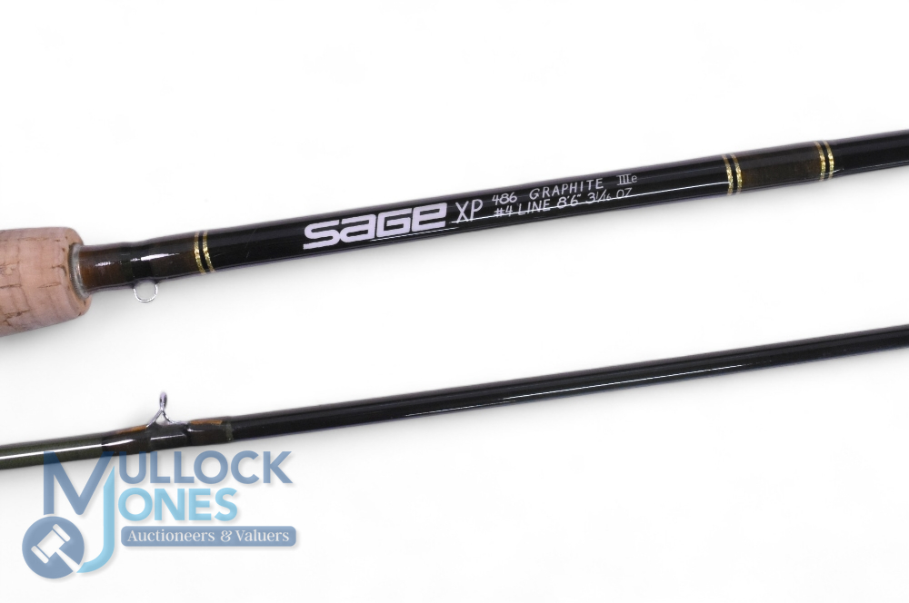 Sage XP 8’6”, Graphite 3E, 2 piece carbon trout fly rod, line rate #4, cork handle with wood - Bild 2 aus 3