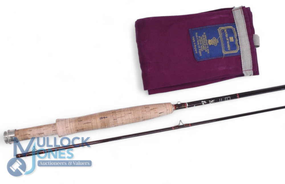 Hardy Sovereign 8’ 2 piece carbon trout fly rod, line rate #5/6, cork handle, wood spacer,