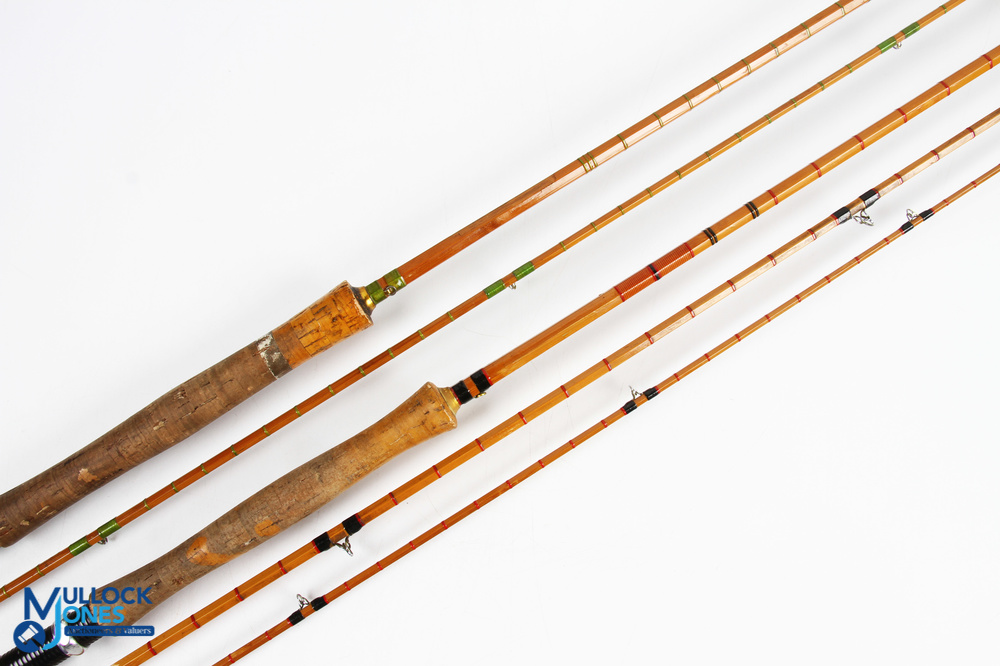 Unnamed split cane fly rod 9ft 2pc, alloy uplocking reel seat, agate lined butt/tip rings, looks - Bild 3 aus 3