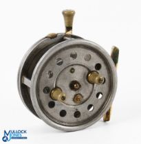JS Sharpe of Aberdeen 4” ‘Scottie’ alloy casting reel in Silex style with rim tensioner and brake