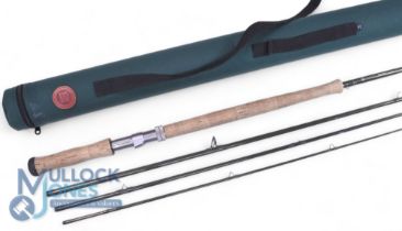 Hardy Demon 13’ 4 piece graphite salmon fly rod, line rate #8, 24 ½” cork handle, green anodized