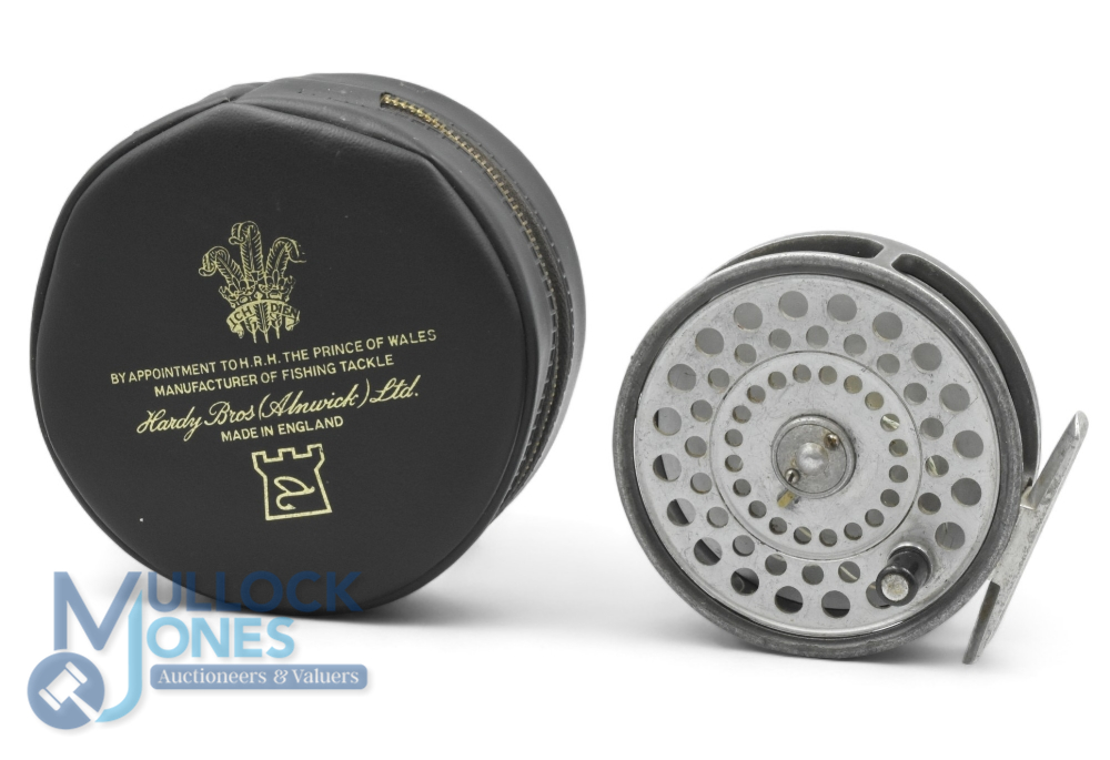 Hardy Princess alloy trout fly reel, 3 ½” diameter, smooth alloy foot, rim tension regulator and U