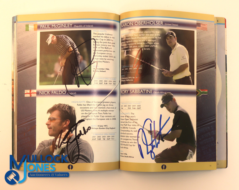 Autographs - multi-signed 2006 Open Golf Championship Programme - signed internally features Peter - Image 2 of 3