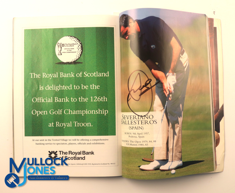 Autographs - multi-signed 1997 Open Golf Championship Programme Royal Troon with Order of Play - Image 2 of 3