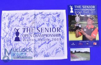 2011 Walton Heath Senior Open Golf Championship signed package (2) to include a profusely signed