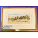 Original Golfing Watercolour Walton Heath Golf Club signed by the artist Denis Parrett - titled '