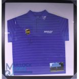 2012 The Masters Lee Westwood Masters signed and worn Dunlop Golf Shirt. This was a prize won in a