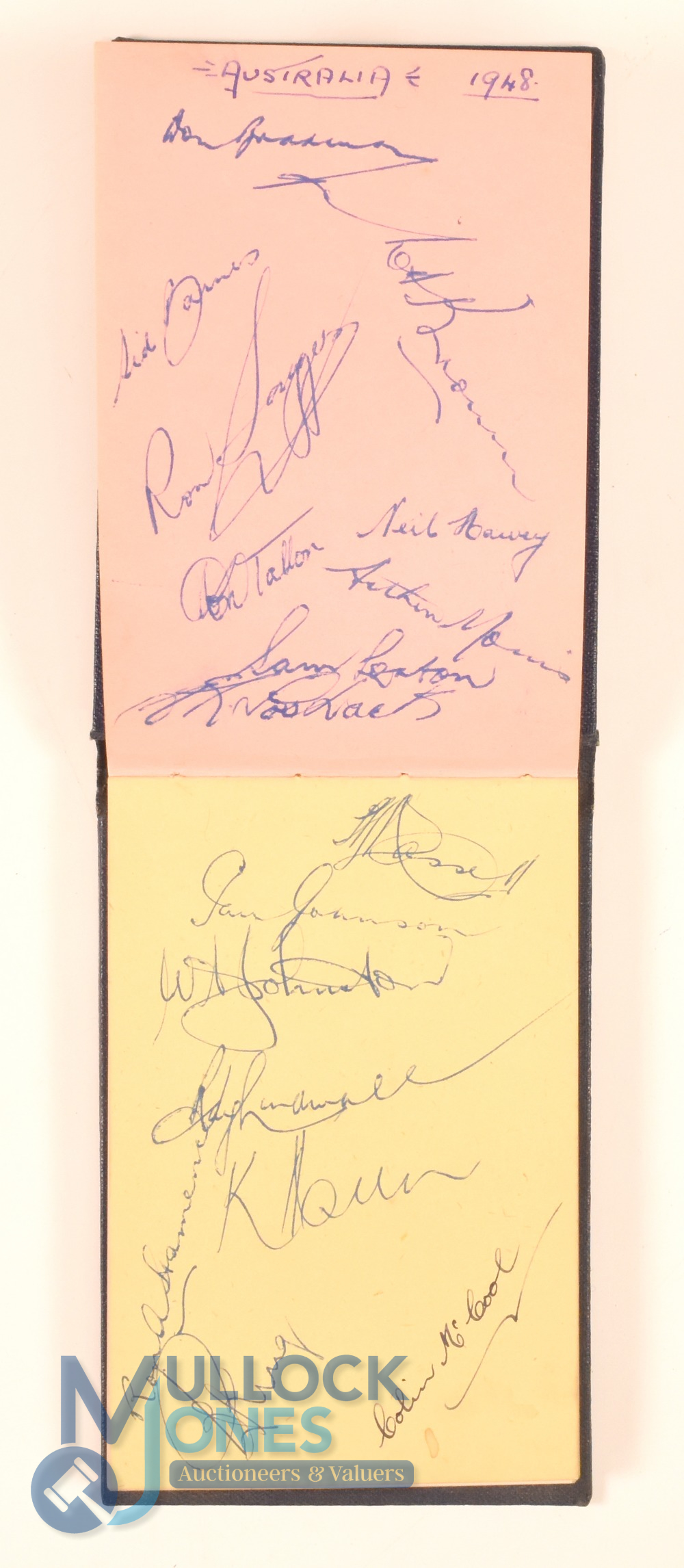 England v Australia (The Invincibles) Autograph Book. Test Match played at Old Trafford 3rd Test, - Bild 2 aus 2